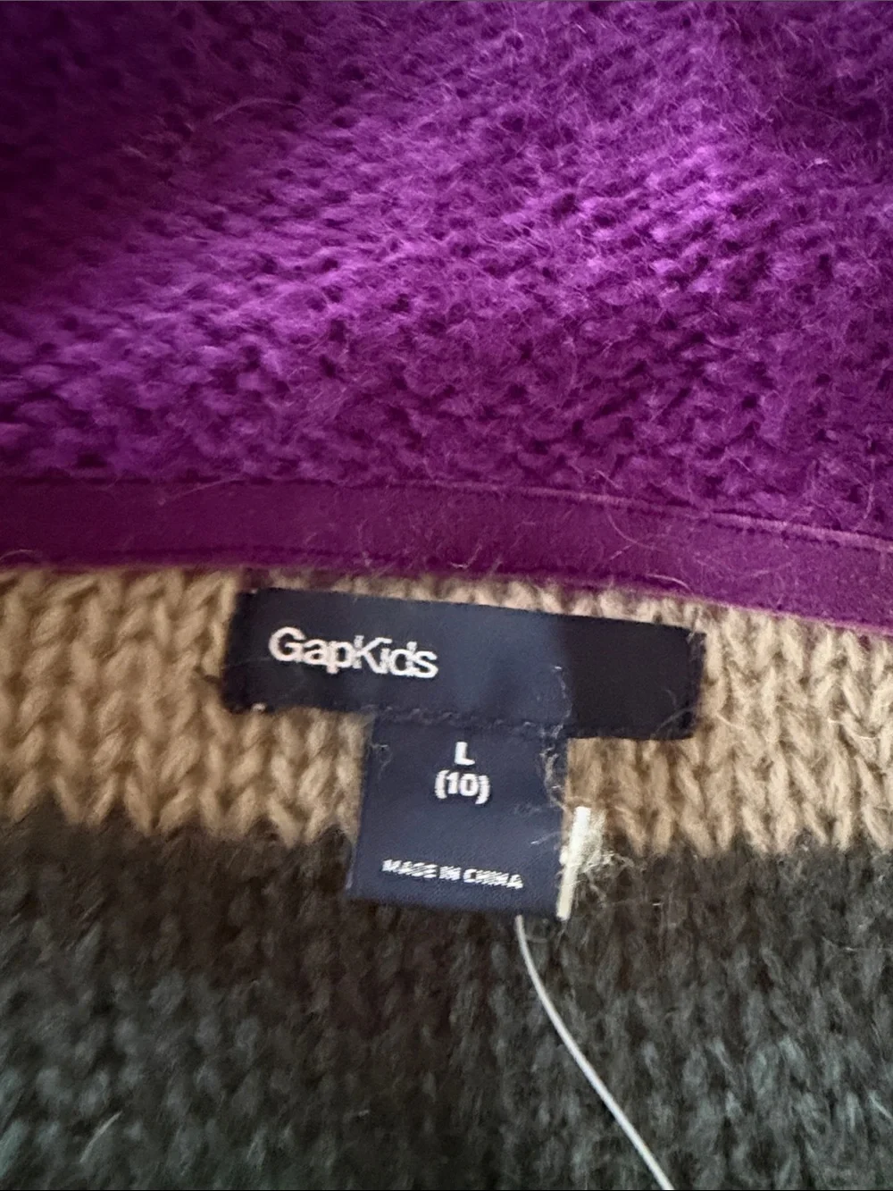NWT GAPKIDS Multicolor Striped Hooded Knit Cardigan